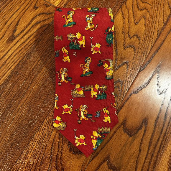 Vintage Disney Pooh 100 Acre Collection Silk Tie JCPenney 1998 Tigger New NOS - Picture 1 of 10